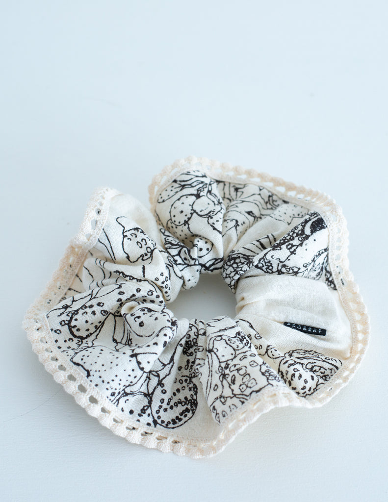 Chouchou à frange écru