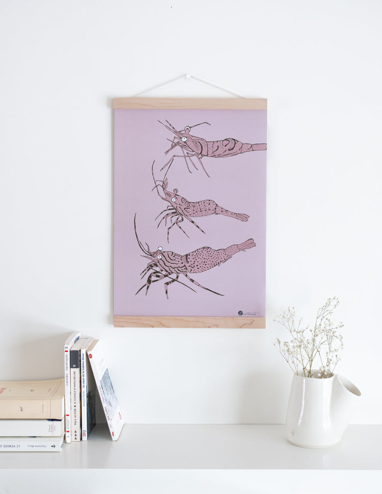 Affiche maritime de crevettes nordiques du Saint-Laurent