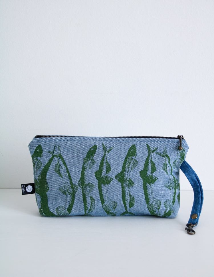 Pochette de rangement imprimé capelans bleus